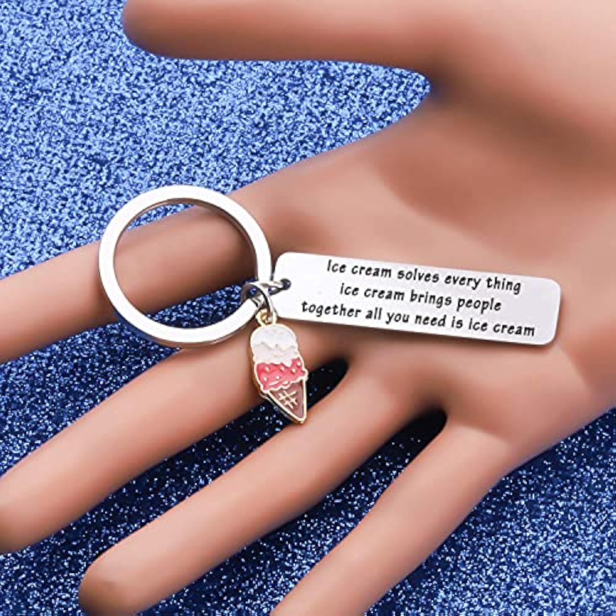 Ice Cream Keychain, Sweet Treat Accessory